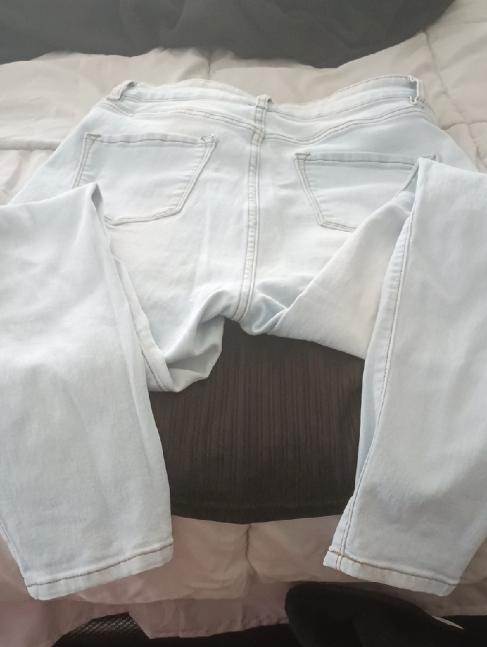 Fashion Nova Pale Blue Skinny Jeans